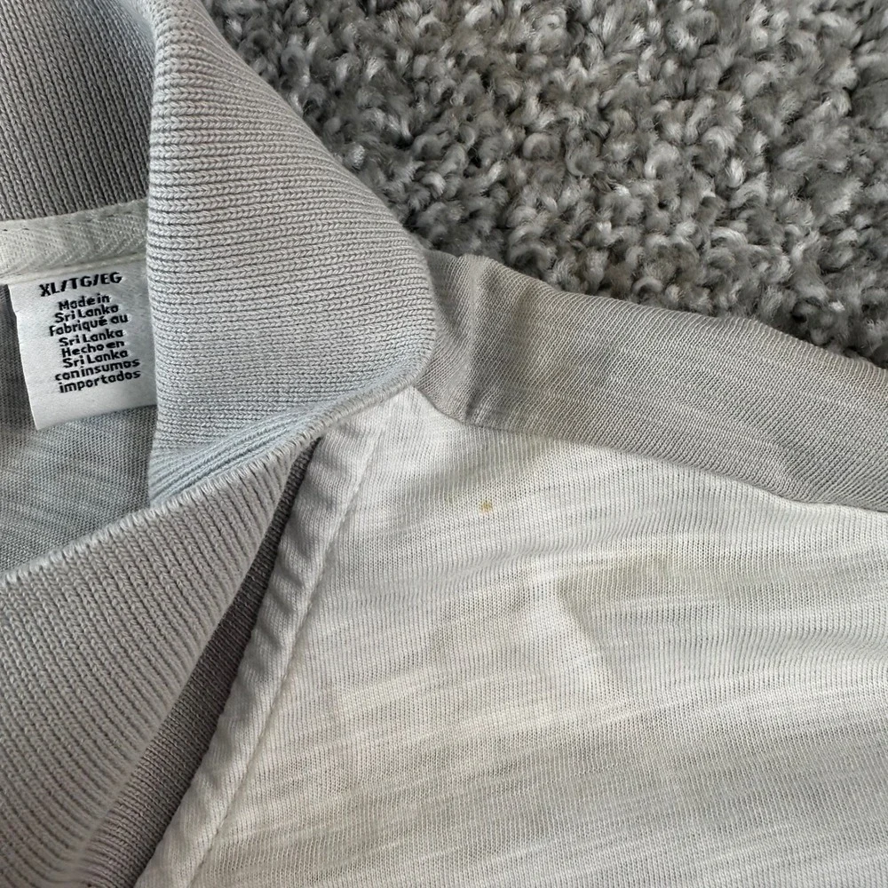 Calvin Klein Polo Shirt Mens XL Colorblock Short Logo Golf Summer Light FLAW